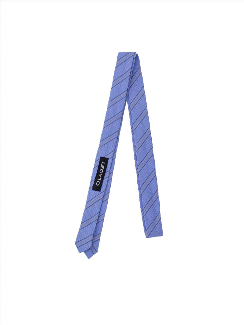 [예약 배송 05.28] Stripe Logo Slim Tie_[Blue]